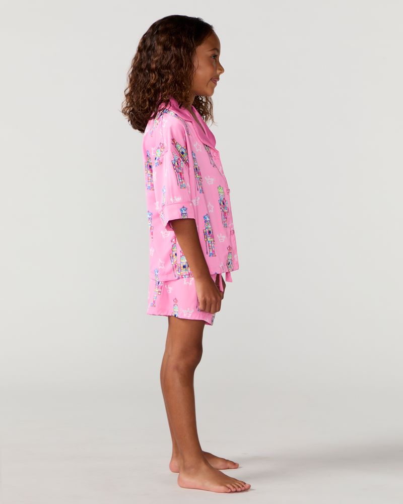 Kids Nutcracker Silky Short Set, Pink