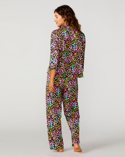 Bright Animal Silky 3/4 Shirt Pant Set