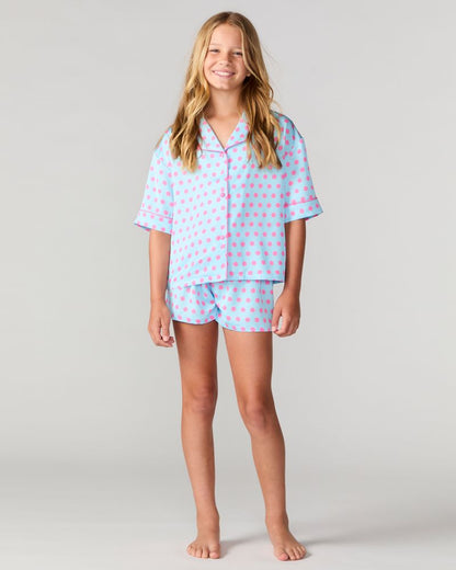 Kids Polka Pop Silky Short Set
