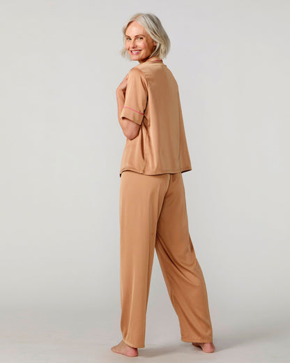 Nude Silky Pant Set
