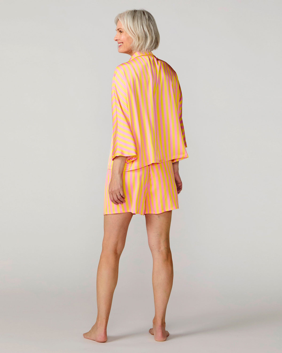 Sunshine Club Silky 3/4 Sleeve Short Set