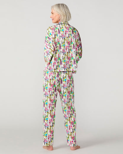 Fashionista Silky 3/4 Shirt Pant Set