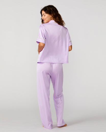Lavender Silky Pant Set