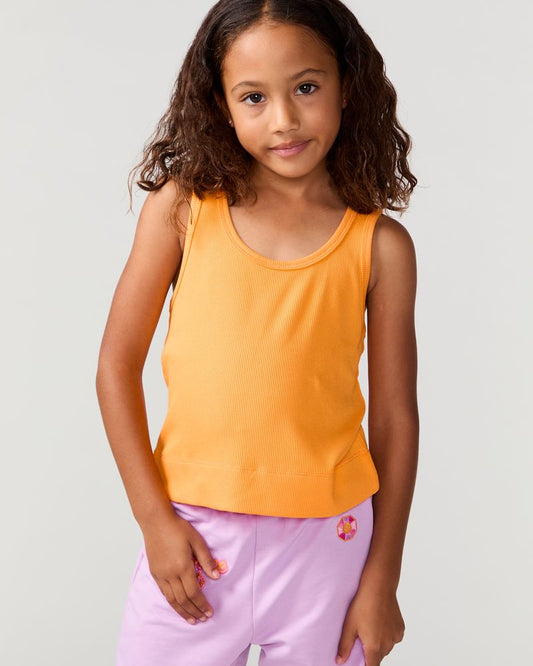 Kids Sunshine Classic Ribbed Tank, Orange