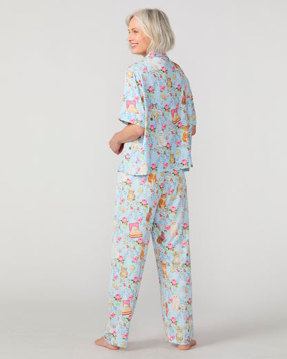 House Cats Silky Pant Set