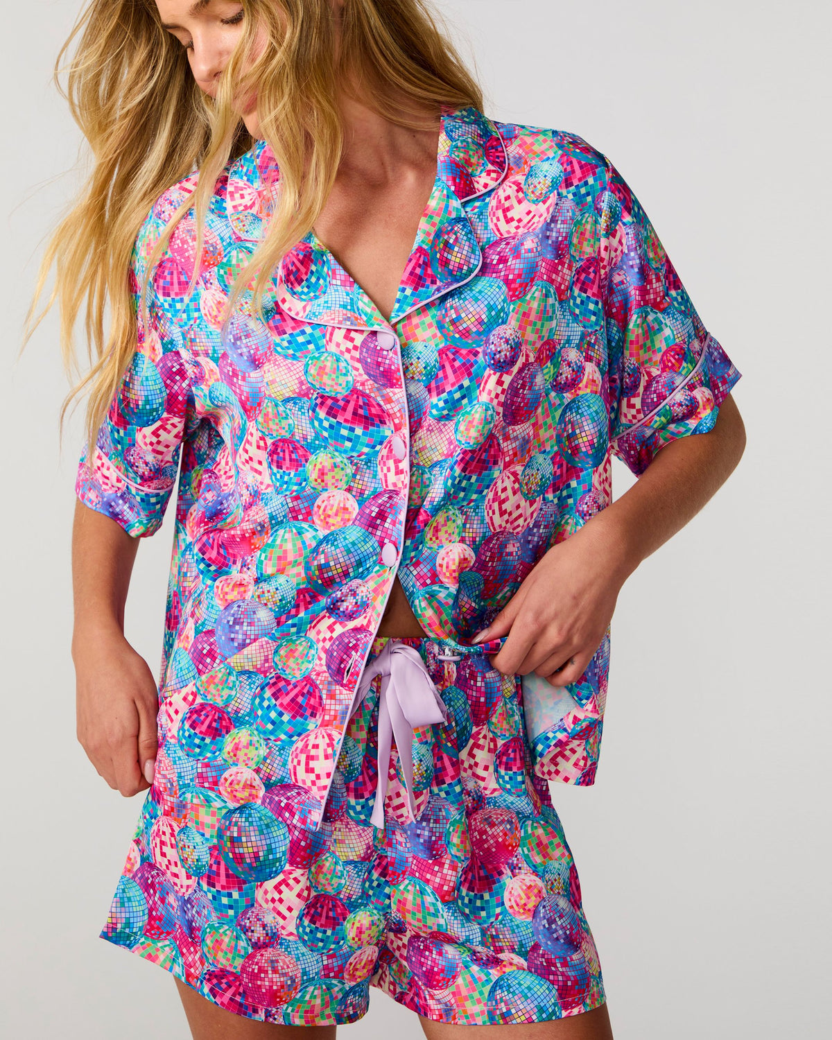 Disco Queen Silky Short Set