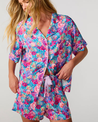 Disco Queen Silky Short Set