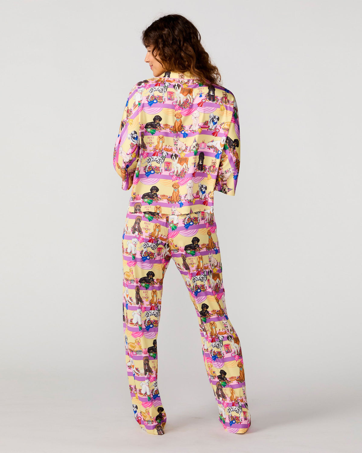 Best In Show 3/4 Sleeve Silky Pant Set