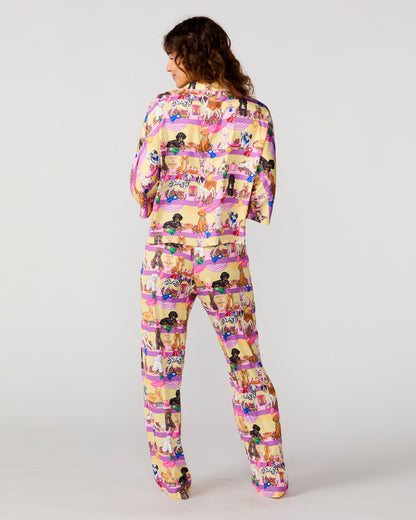 Best In Show 3/4 Sleeve Silky Pant Set