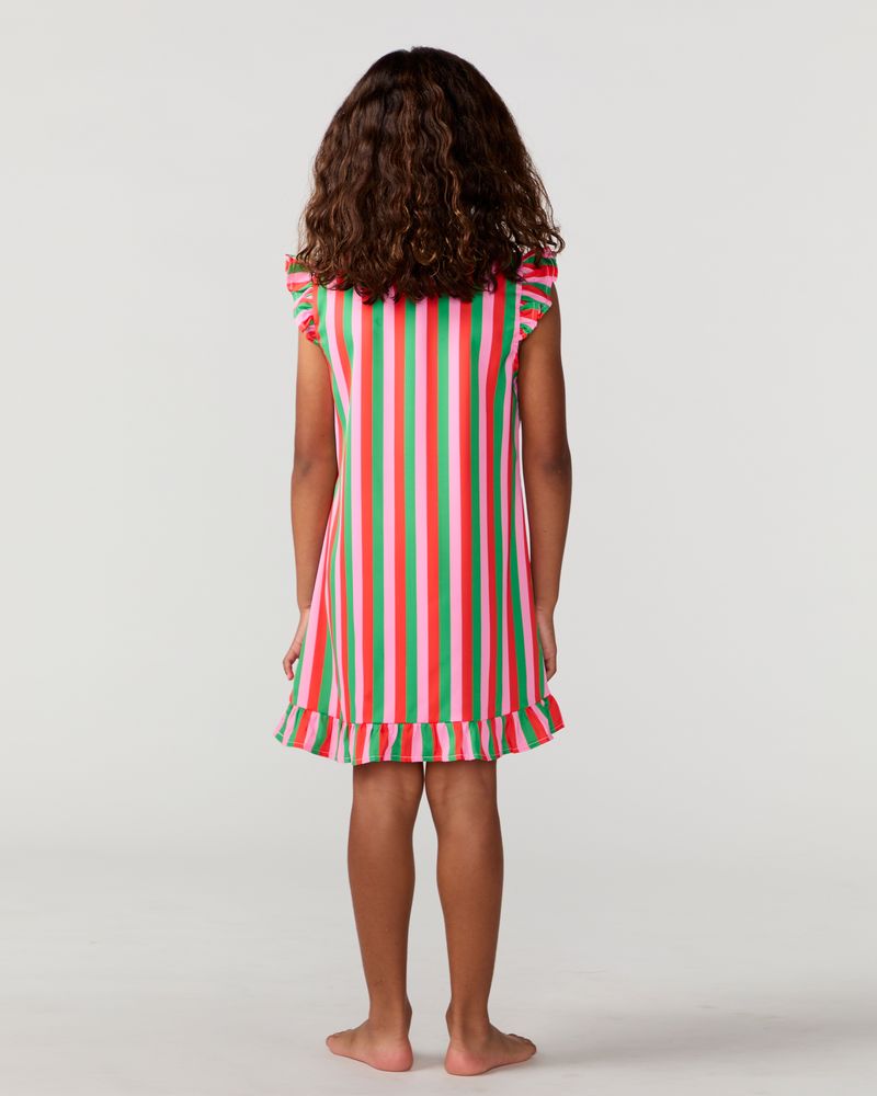 Kid Christmas Candy Silky Dress