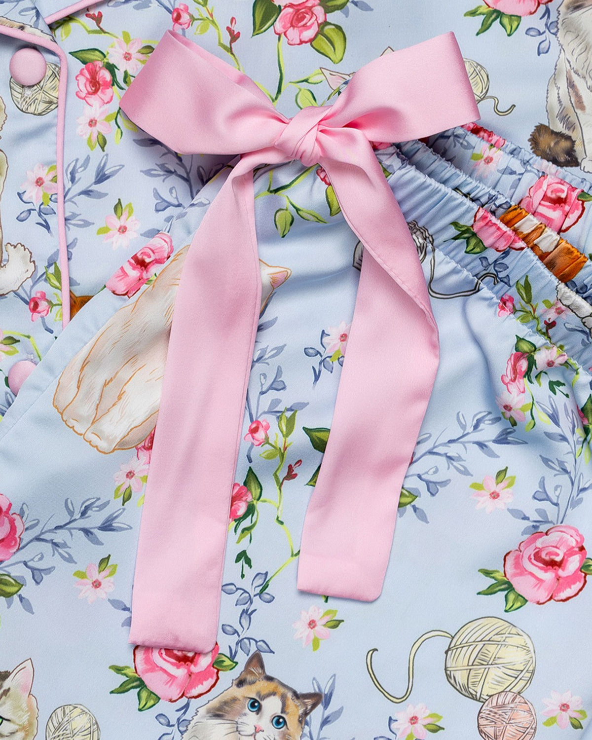 Silky House Cats 3/4 Sleeve Pant Set