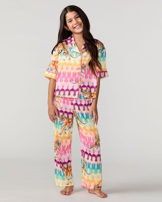 Kids Tiger Royale Silky Pant Set