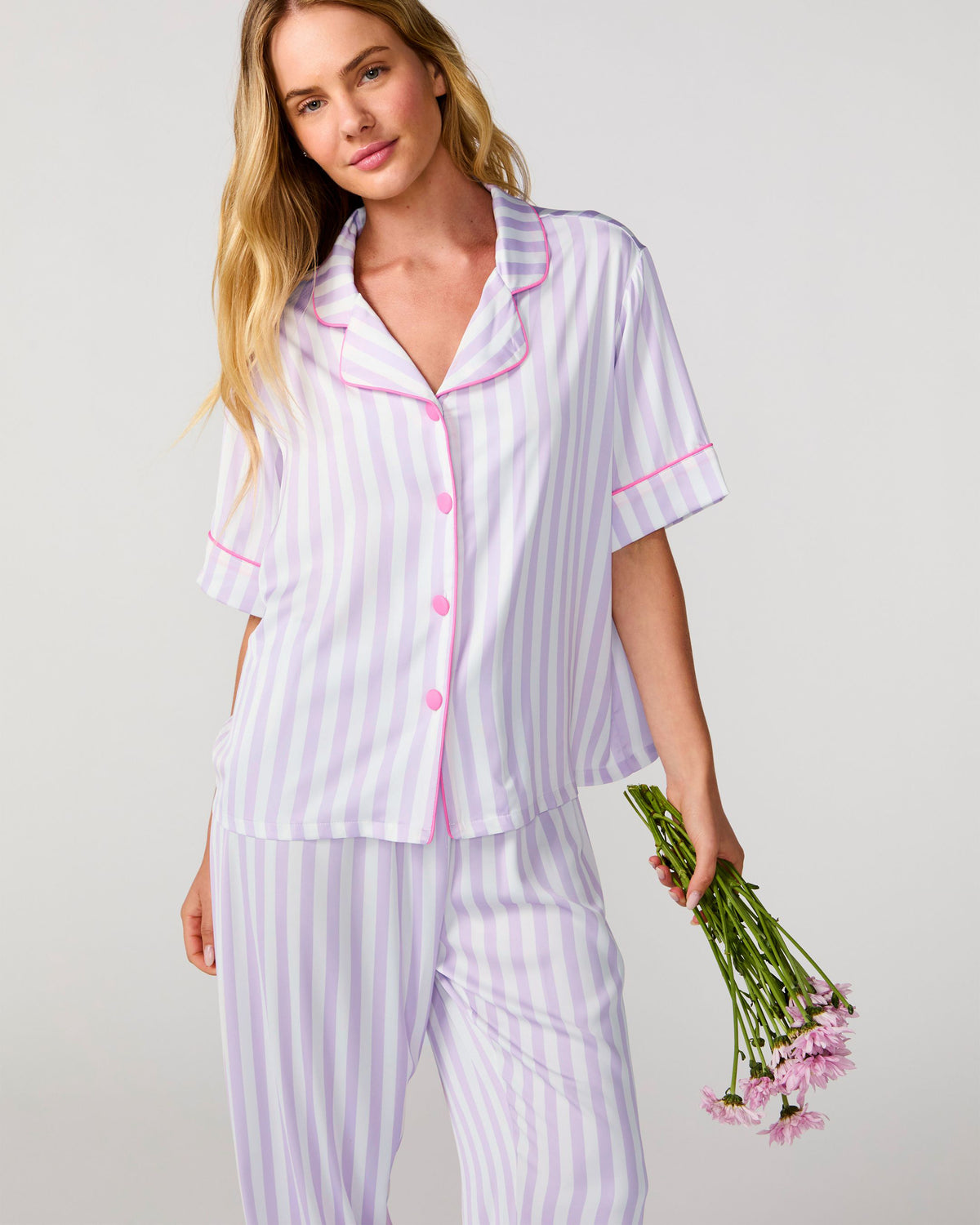 Lavender Luxe Silky Pant Set