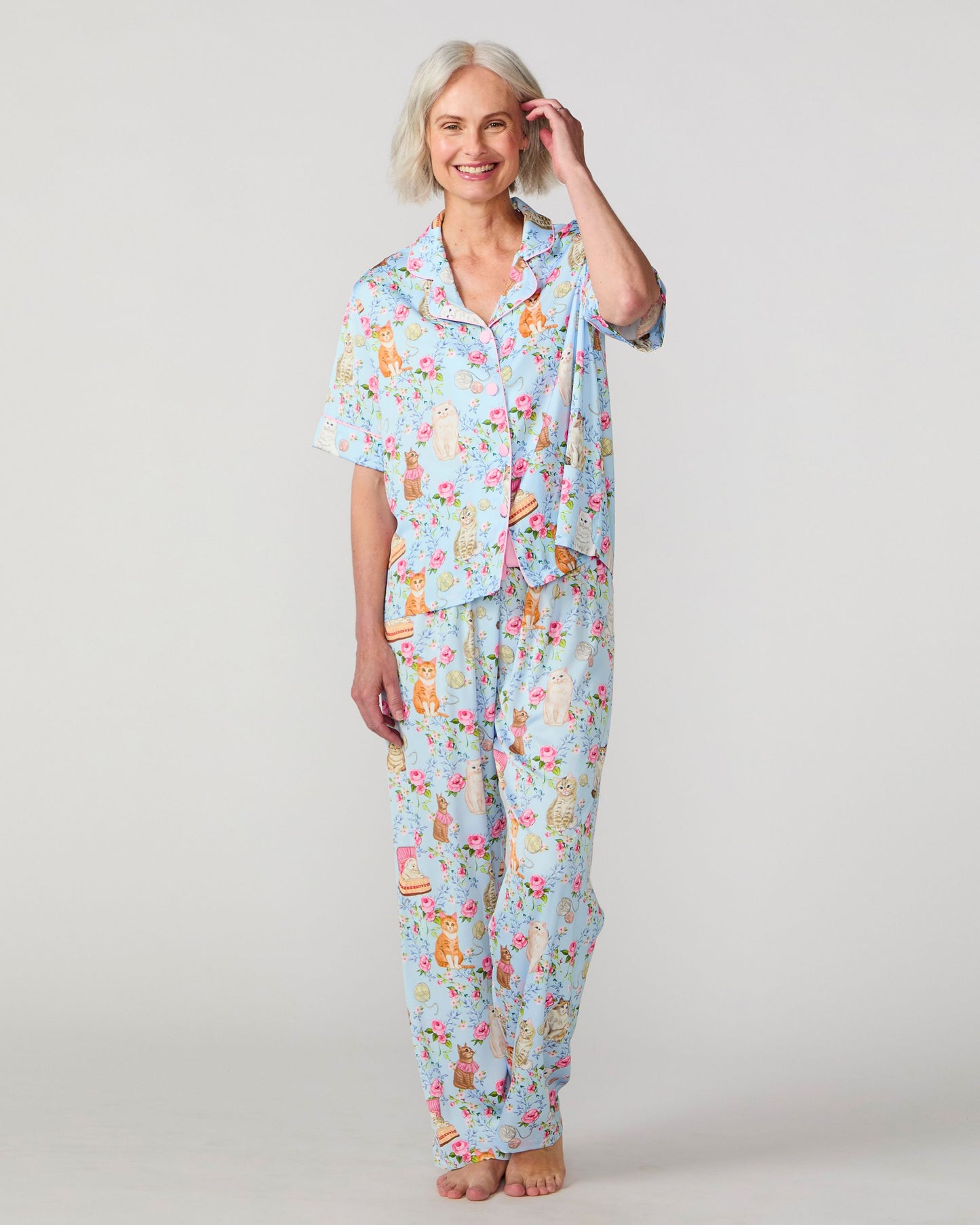 House Cats Silky Pant Set