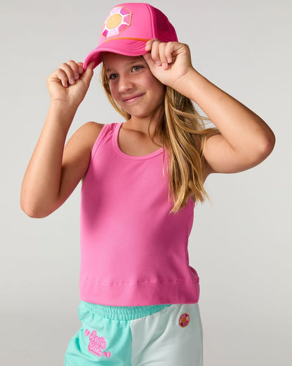 Kids Sunshine Classic Ribbed Tank, Pink