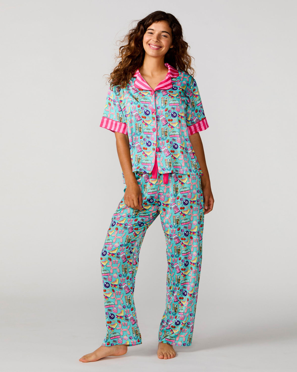 90's Girls Silky Pant Set