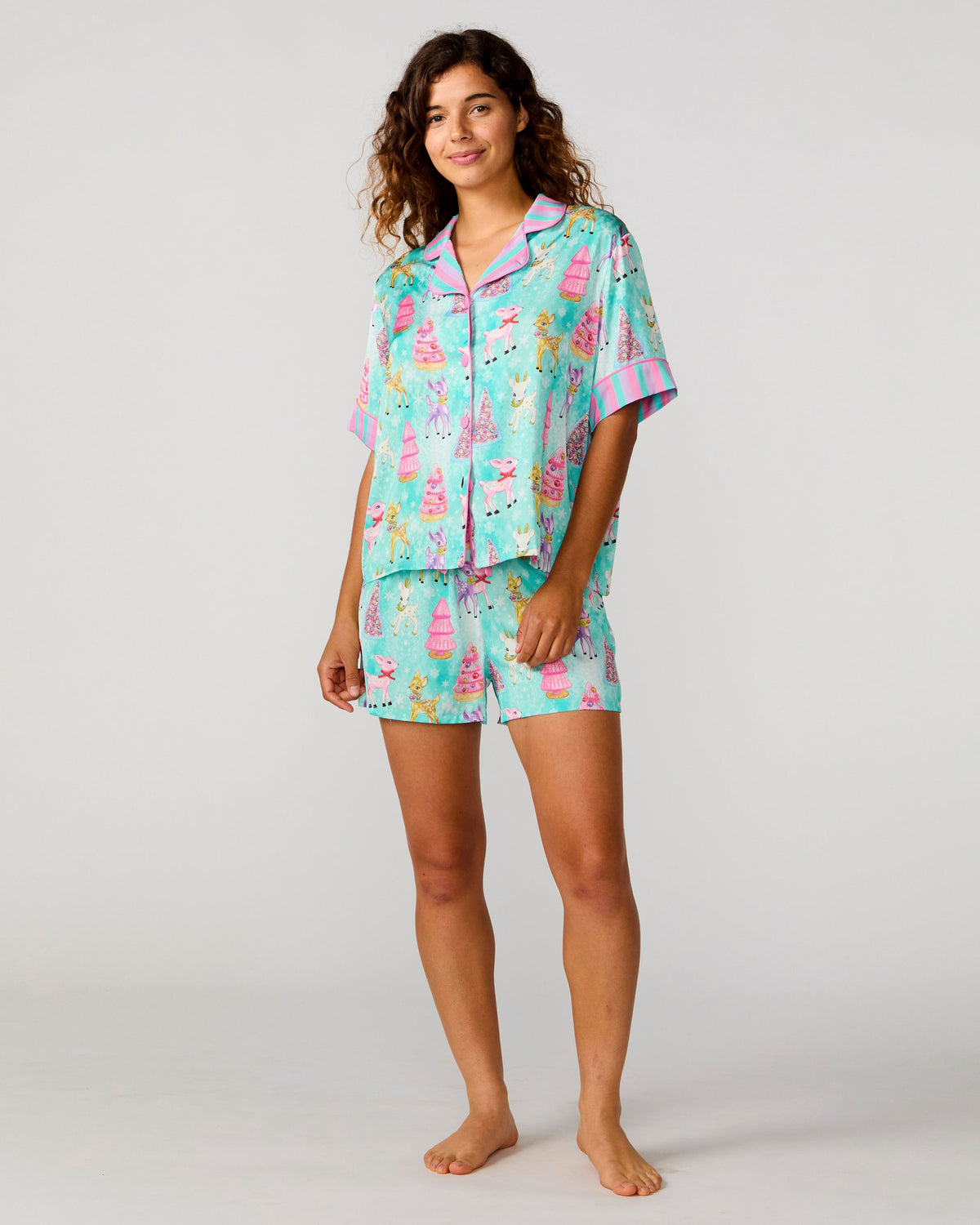 Prancer Silky Short Set