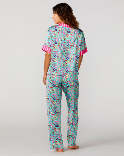 90's Girls Silky Pant Set