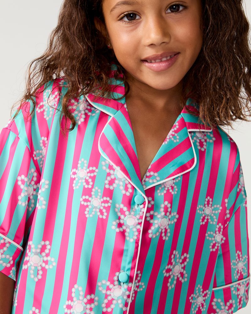 Kids Daisy Silky Short Set