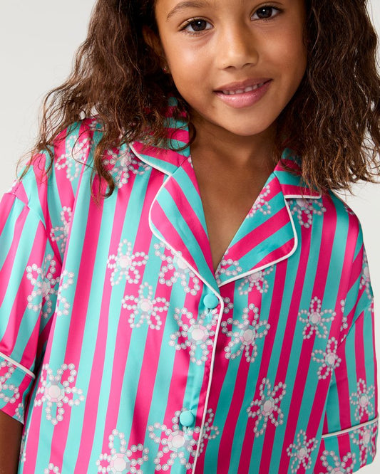 Kids Daisy Silky Short Set