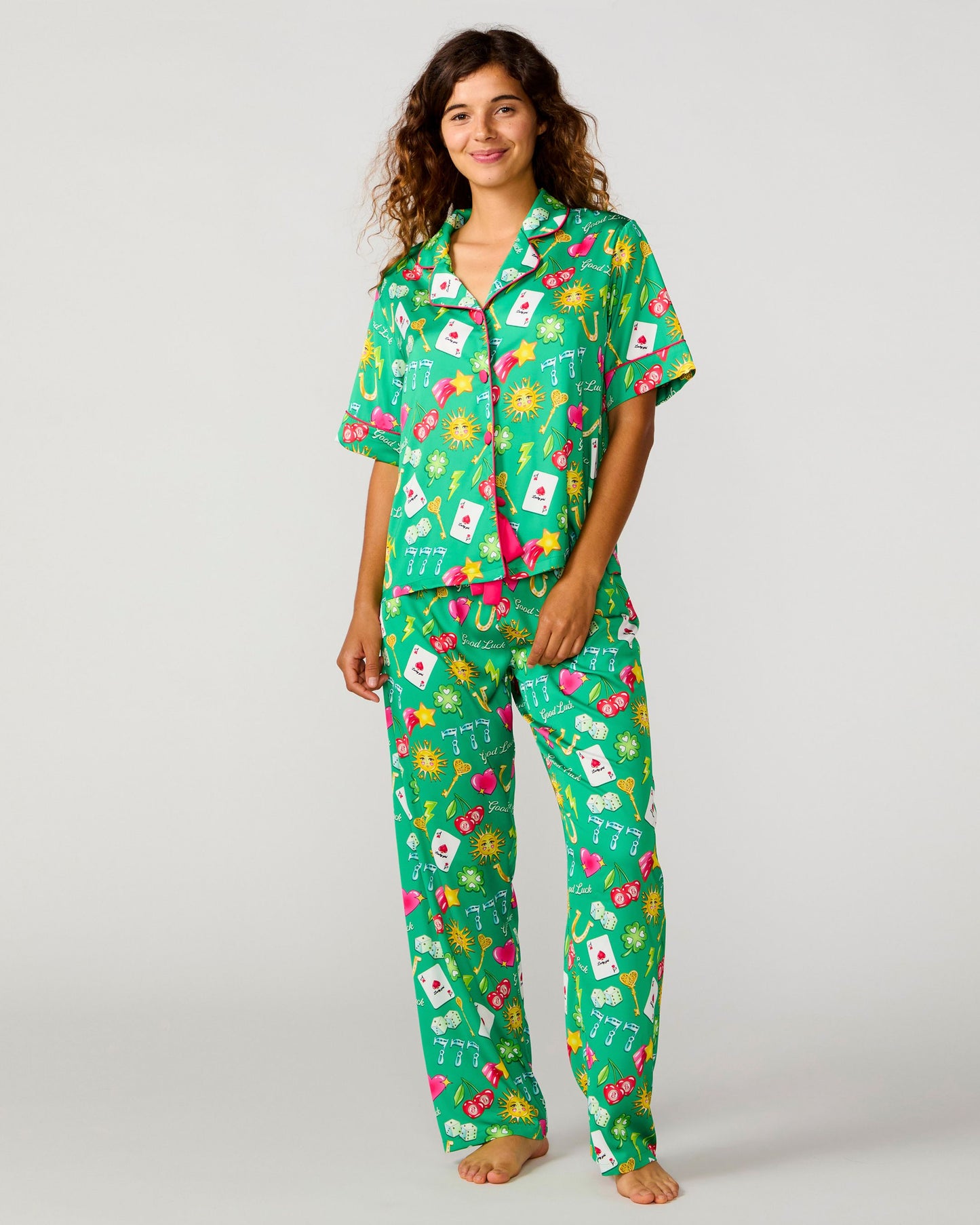 Lucky Silky Pant Set