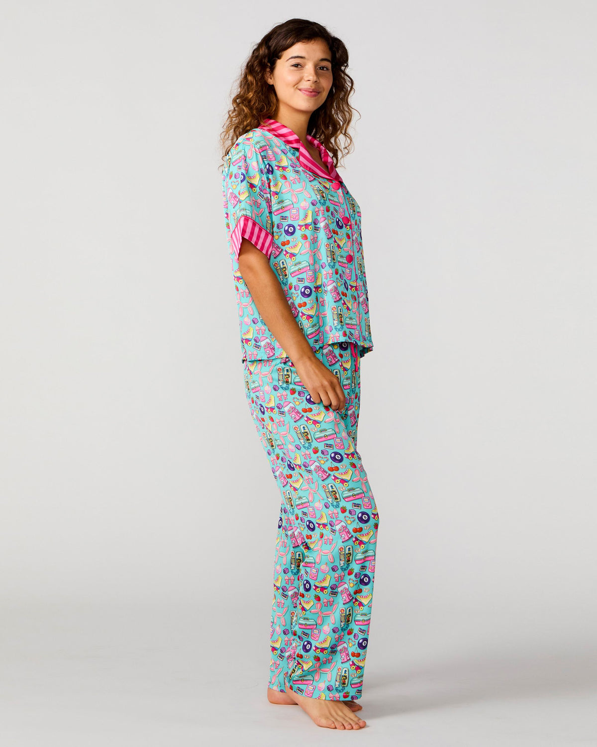 90's Girls Silky Pant Set