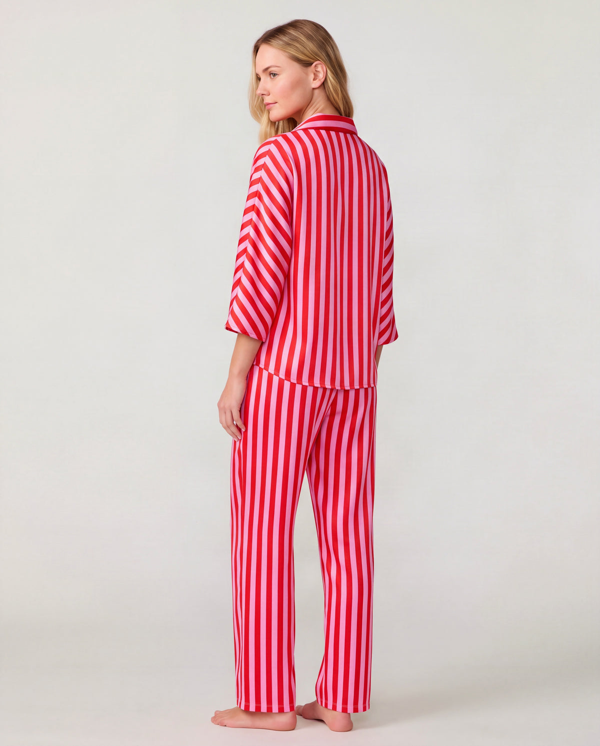 Christmas Club Silky 3/4 Sleeve PJ Pant Set