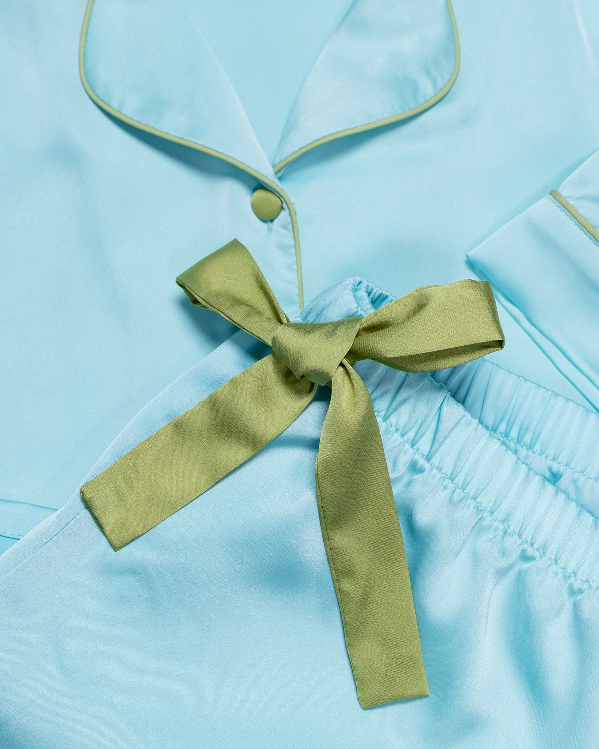 Turquoise Silky Pant Set