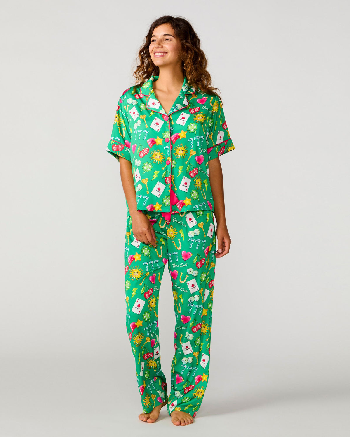 Lucky Silky Pant Set