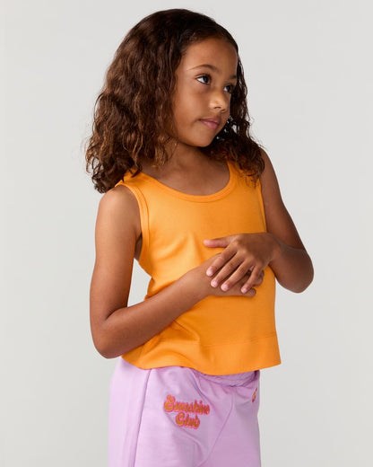 Kids Sunshine Classic Ribbed Tank, Orange