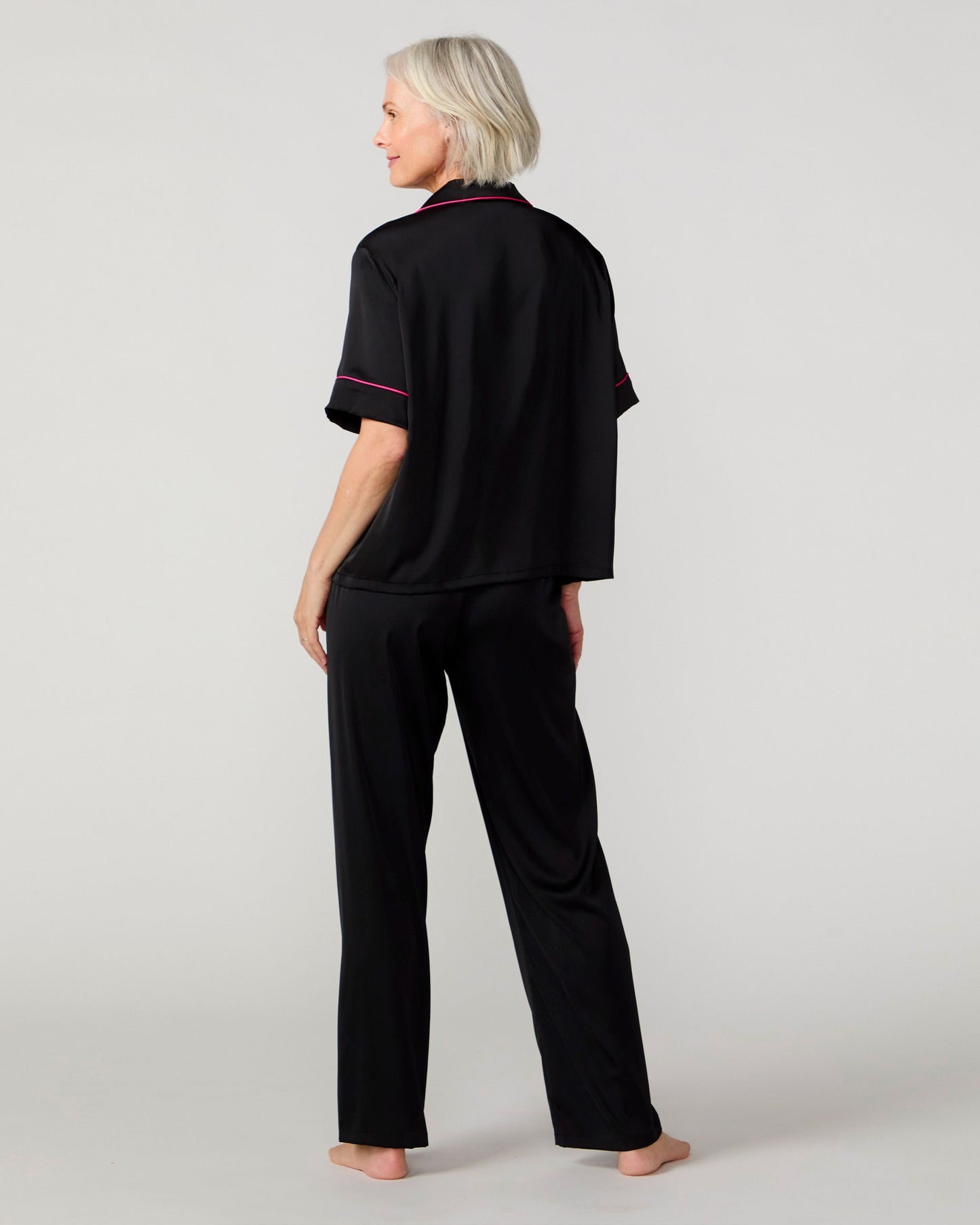 Black Silky Pant Set