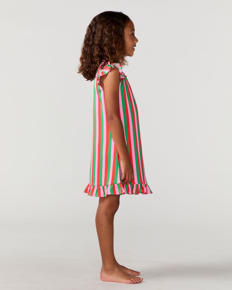 Kid Christmas Candy Silky Dress