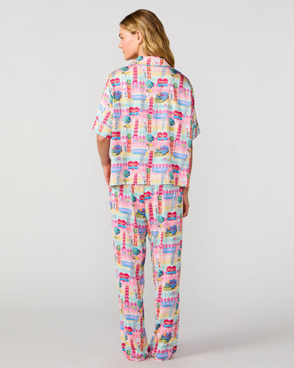 Highway Holiday Silky Pant Set