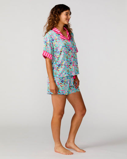90's Girl Silky Short Set