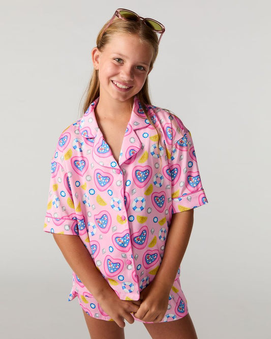 Kids Pool Party Silky Short Set