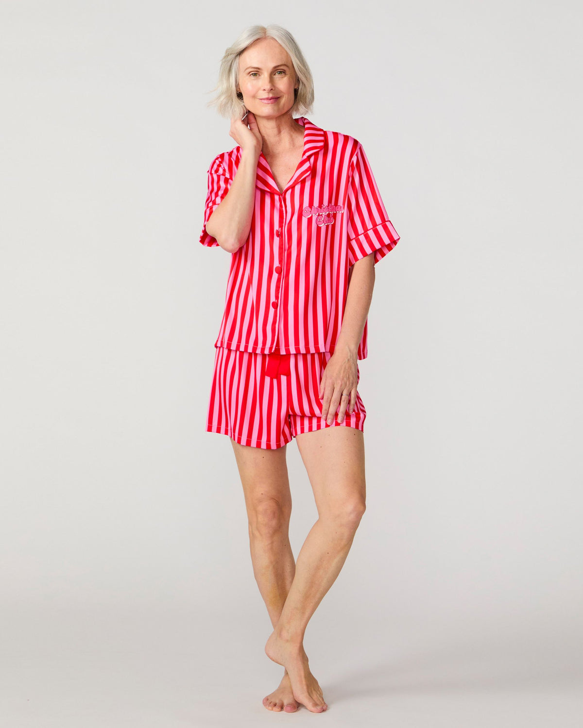 Christmas Club Silky Short Set