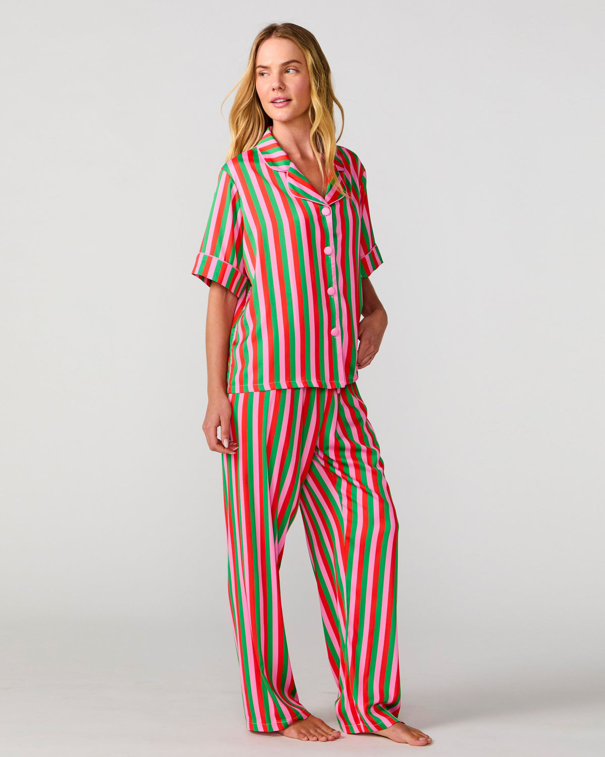 Candy Christmas Silky Pant Set