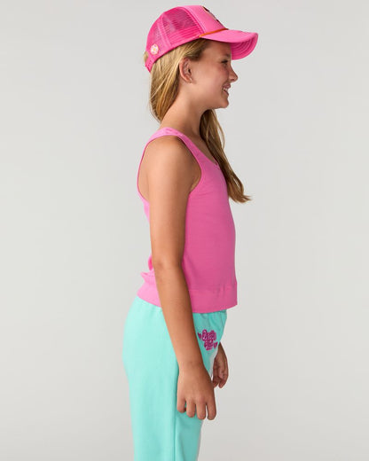 Kids Sunshine Classic Ribbed Tank, Pink