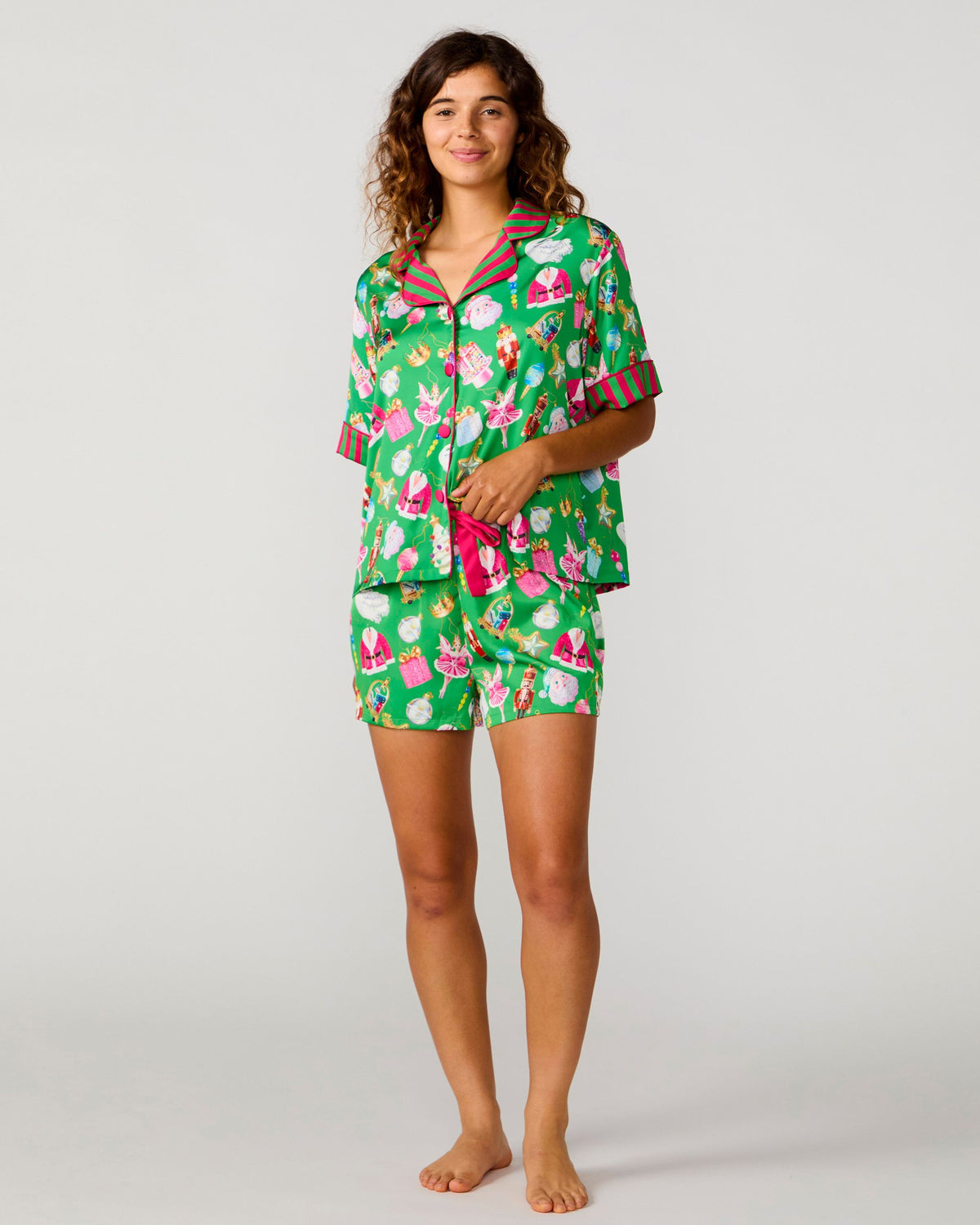 Holiday Baubles Silky Short Set