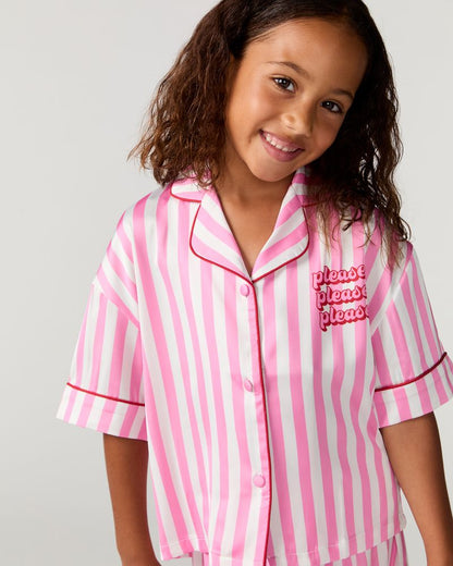 Kids Please Please Please Silky Short Set