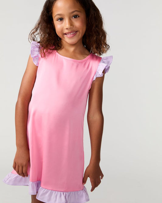 Kids Bubblegum Silky Dress