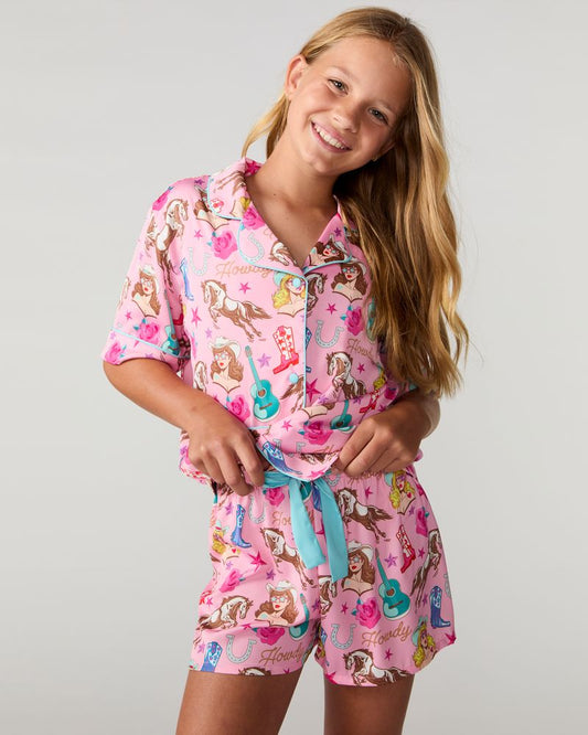 Kids Cowgirl Candy Silky Short Set
