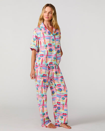Highway Holiday Silky Pant Set