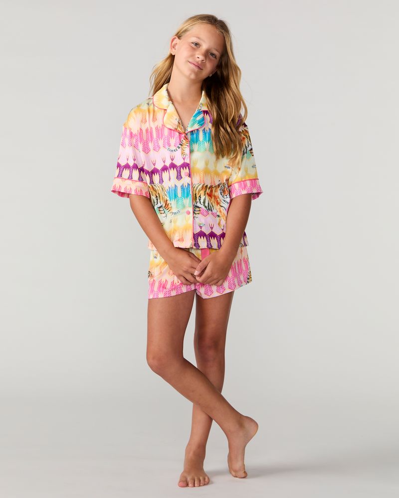 Kids Tiger Royale Silky Short Set