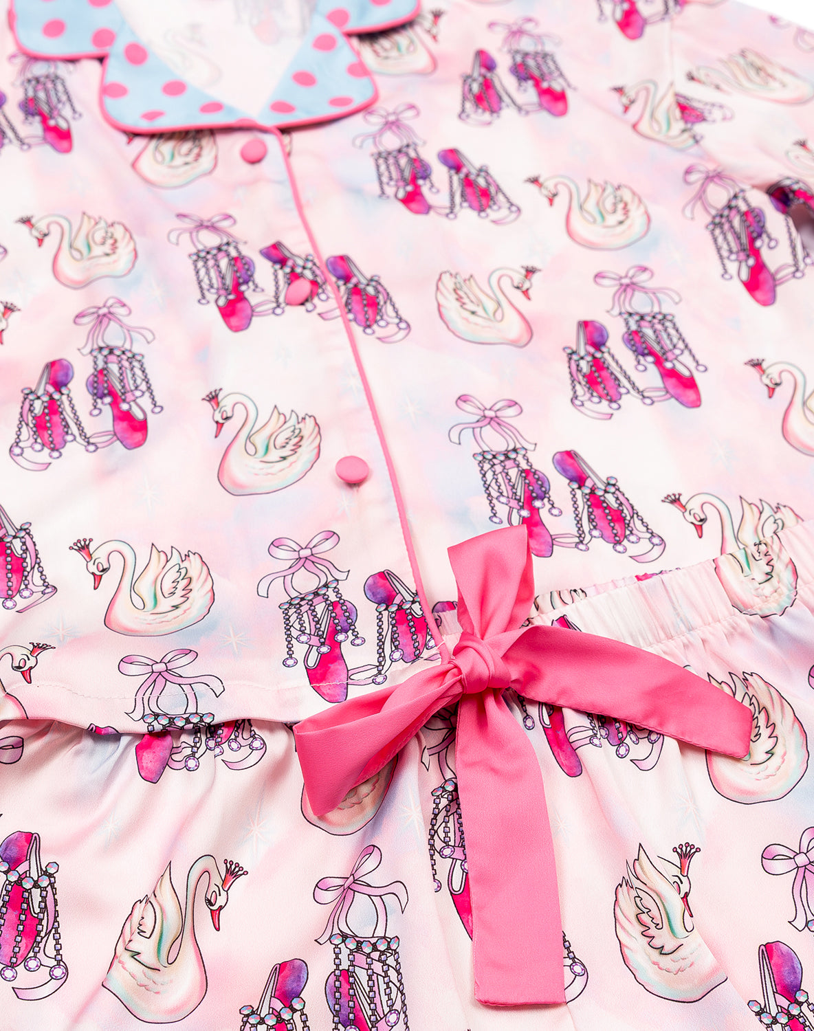 Kids Swan Lake Silky Short Set