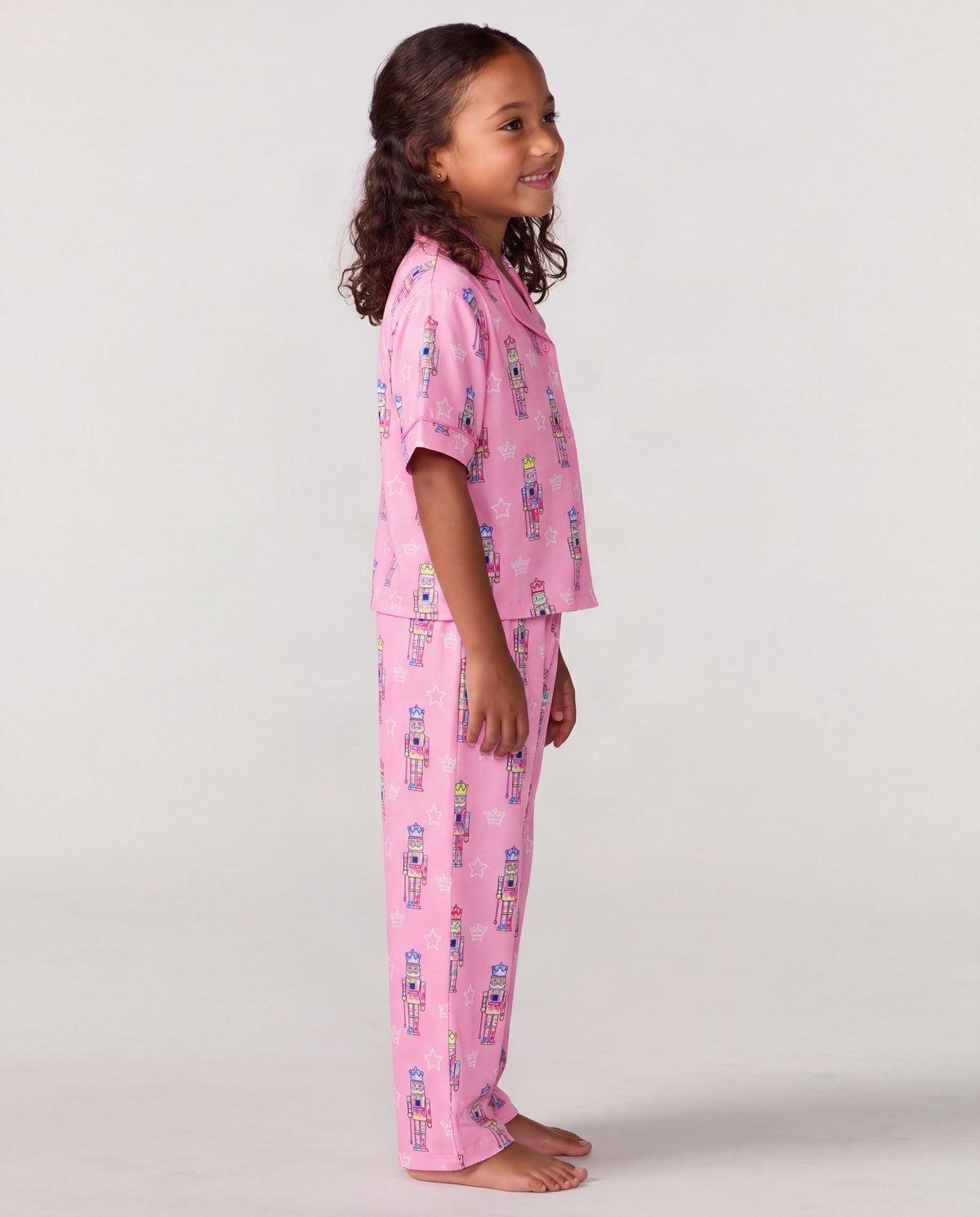 Kids Nutcracker Silky Pant Set, Pink