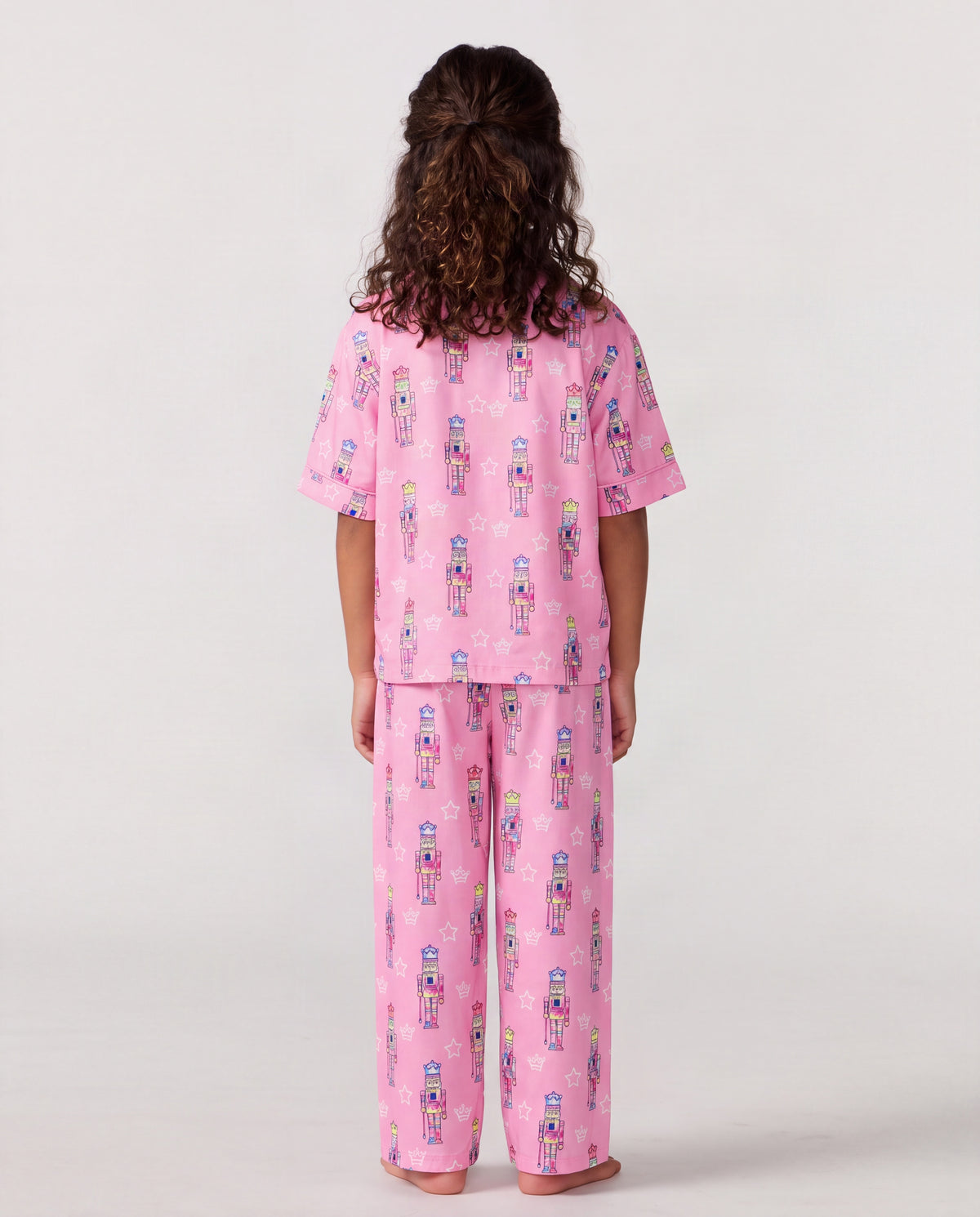 Kids Nutcracker Silky Pant Set, Pink